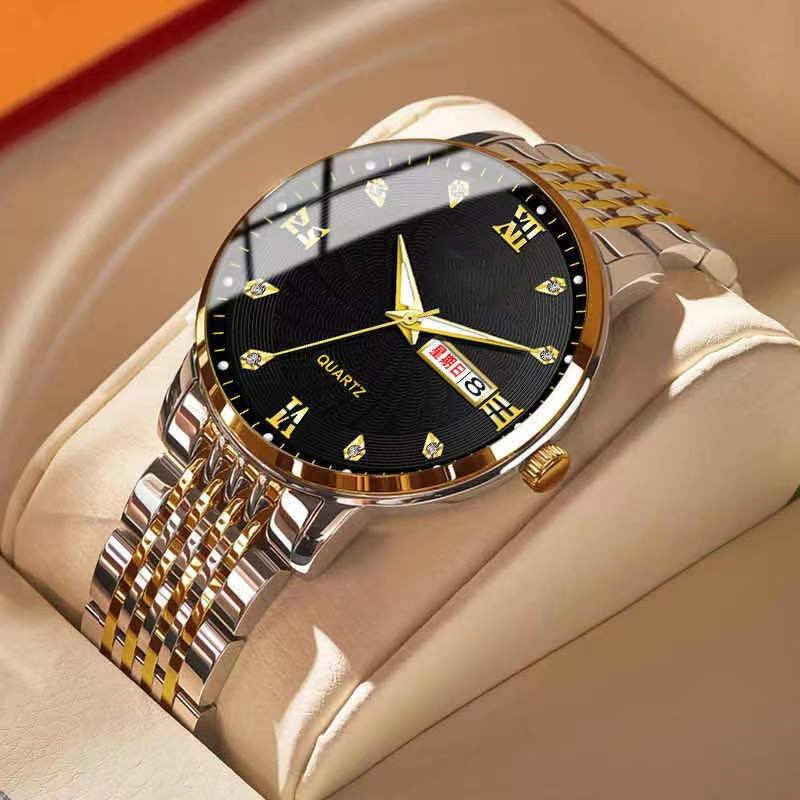 Fully Automatic Luminous Waterproof Watch - 40mm Ultra-Slim 8mm Men's