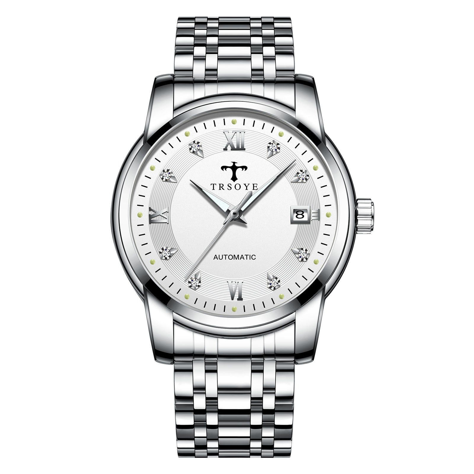 Business Luminous Automatic Mechanical Watch - 40mm Transparent Case Back