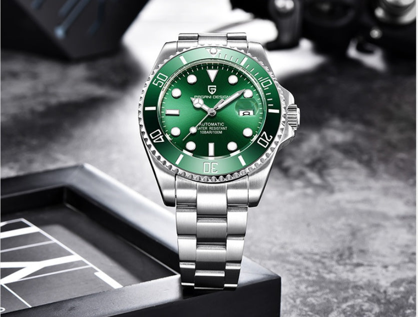 PAGANI DESIGN Sapphire Diver - 100M Automatic Sports Watch