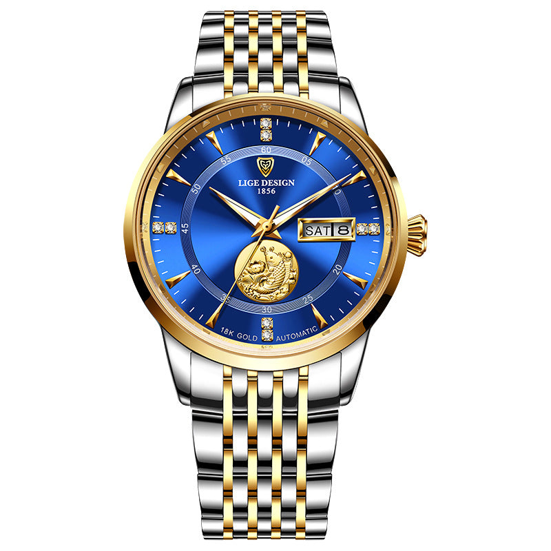 Dragon Gate Automatic Mechanical Watch - Dual Calendar Waterproof