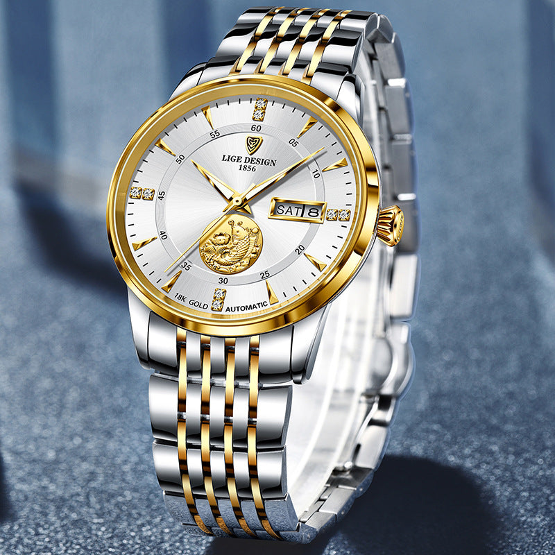 Dragon Gate Automatic Mechanical Watch - Dual Calendar Waterproof