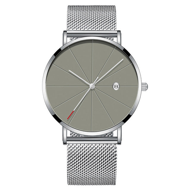 Ultra-Thin Elegant Watch - Stainless Steel Men's Quartz