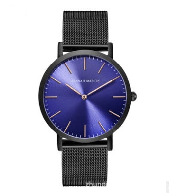 Hannah Martin Women's Mesh Watch - 36mm Japan Quartz Rose Gold Waterproof