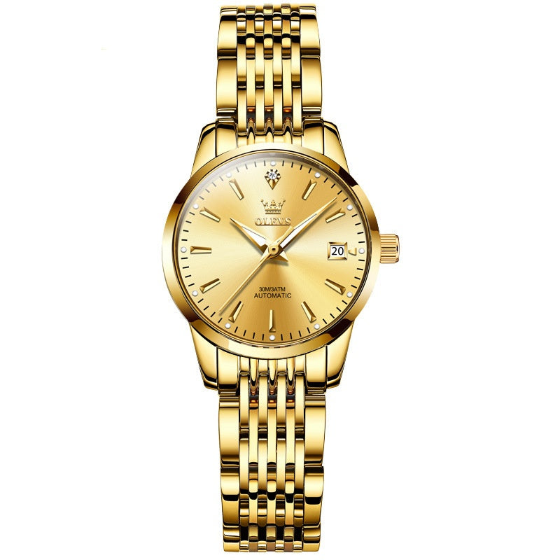 Women's Automatic Mechanical Watch - Ultra-Thin Minimalist Mesh Bracelet