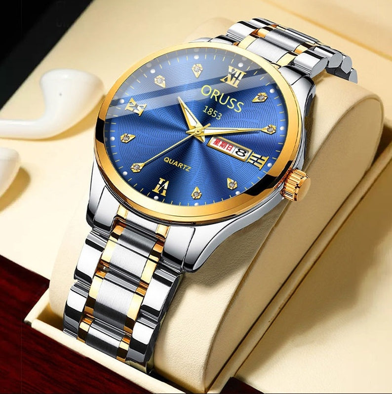 Fully Automatic Luminous Waterproof Watch - 40mm Ultra-Slim 8mm Men's