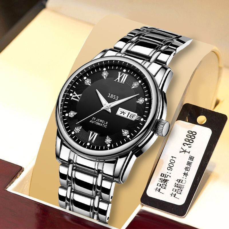 Fully Automatic Luminous Waterproof Watch - 40mm Ultra-Slim 8mm Men's