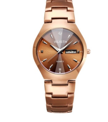 Tungsten Steel Finish Watch - Modern Waterproof Quartz