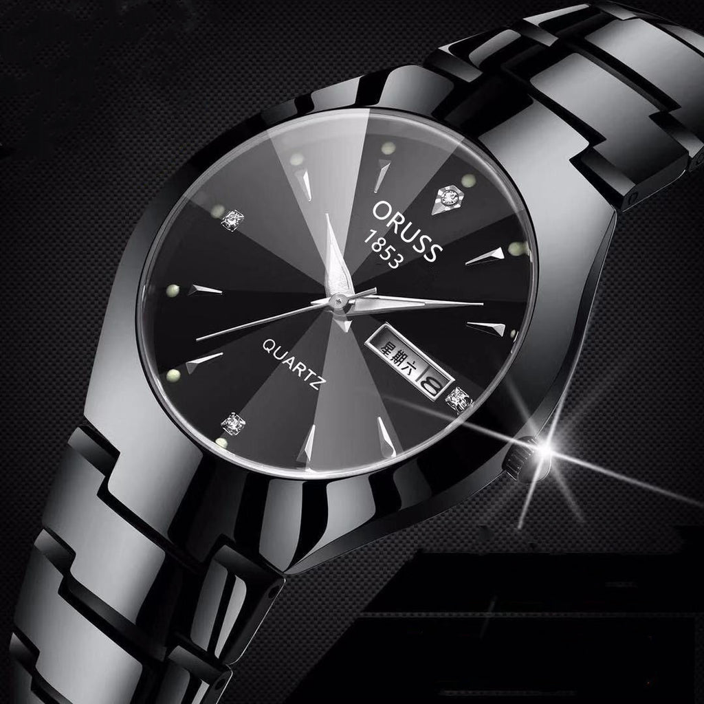 Ultra-Slim Automatic Luminous Watch - Double Calendar Quartz