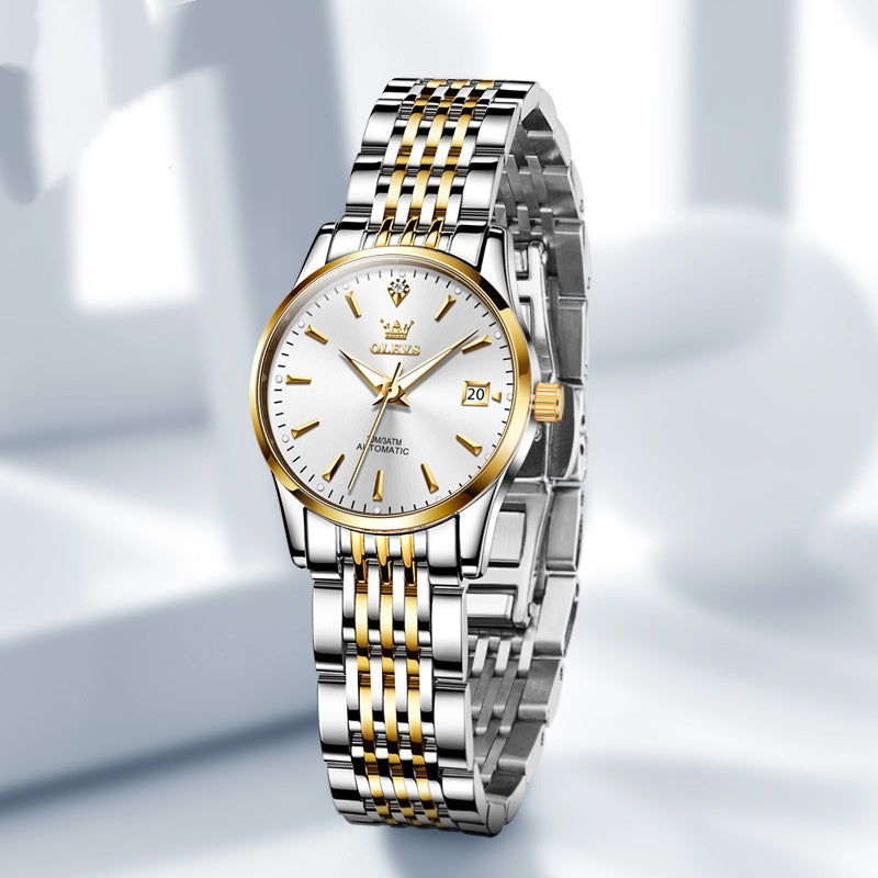 Women's Automatic Mechanical Watch - Ultra-Thin Minimalist Mesh Bracelet
