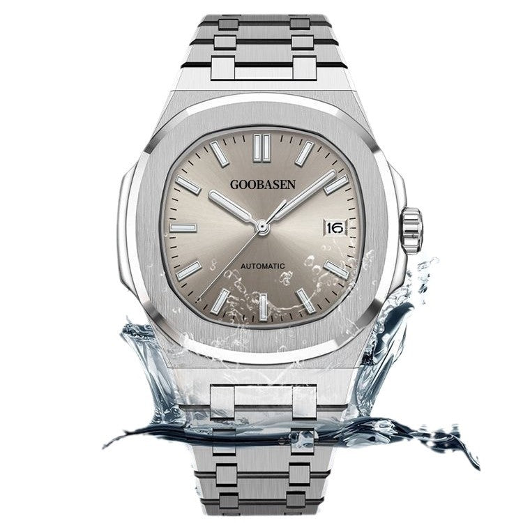 Transparent Case Back Quartz Watch - 42mm Luminous Calendar