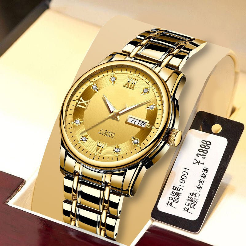 Fully Automatic Luminous Waterproof Watch - 40mm Ultra-Slim 8mm Men's
