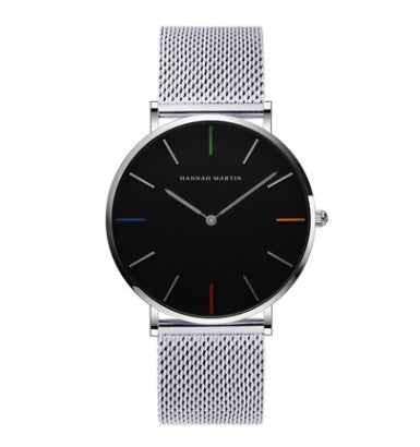 Hannah Martin Women's Mesh Watch - 36mm Japan Quartz Rose Gold Waterproof