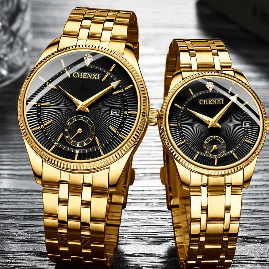 Golden Harmony - His & Hers Steel Watch Set