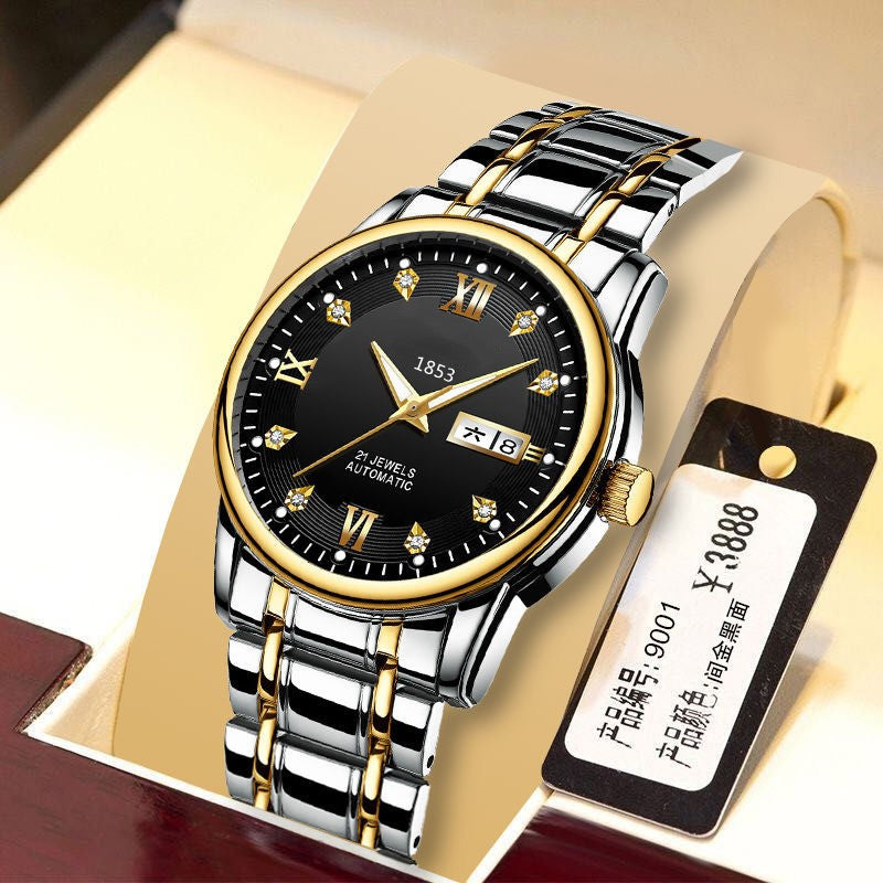 Fully Automatic Luminous Waterproof Watch - 40mm Ultra-Slim 8mm Men's