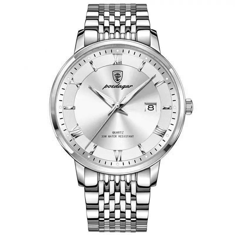 Waterproof Premium Quartz Watch - Precision Steel Timepiece
