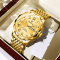 Executive Day-Date Calendar Watch - Waterproof Business Quartz