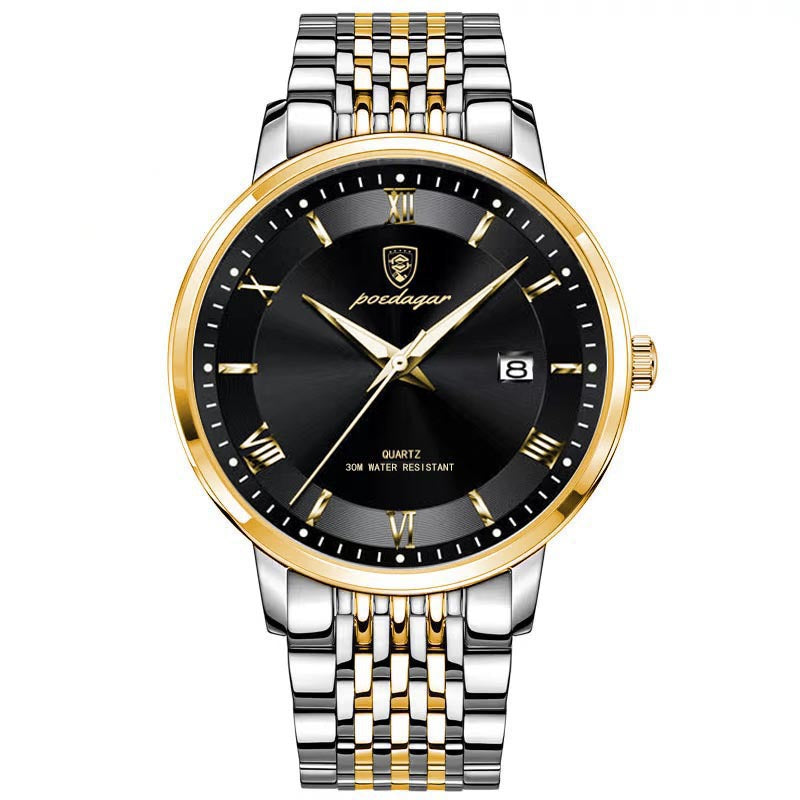 Waterproof Premium Quartz Watch - Precision Steel Timepiece