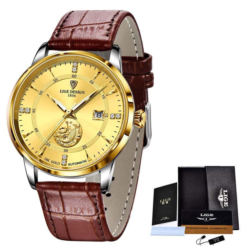 Dragon Gate Automatic Mechanical Watch - Dual Calendar Waterproof