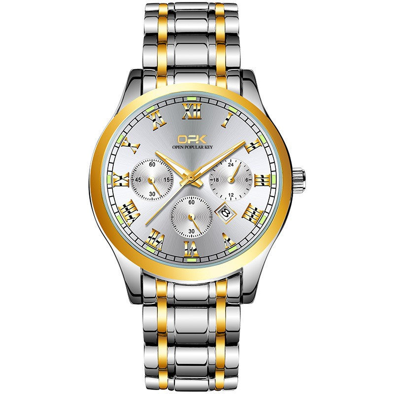 Luminous Waterproof Quartz Watch - Lightweight Alloy Strap Timepiece