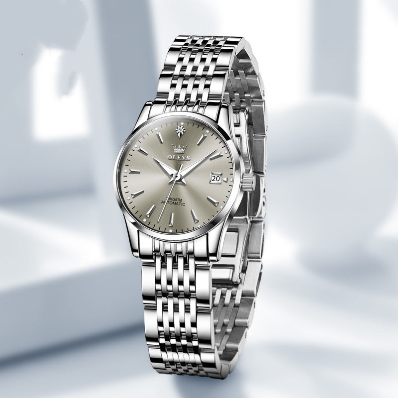 Women's Automatic Mechanical Watch - Ultra-Thin Minimalist Mesh Bracelet