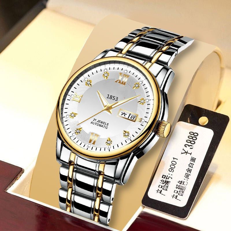 Fully Automatic Luminous Waterproof Watch - 40mm Ultra-Slim 8mm Men's