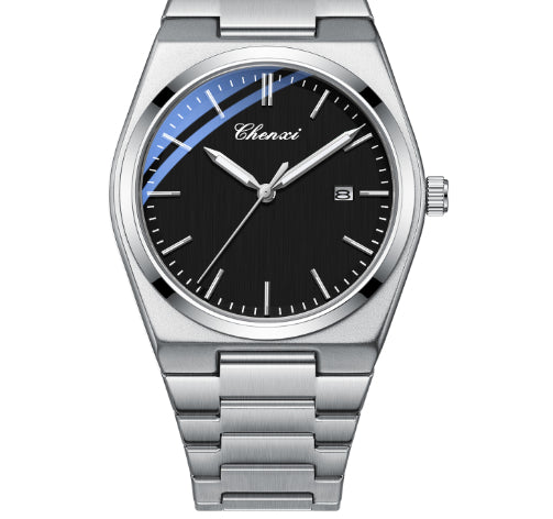 Luminous Calendar Quartz Watch - Waterproof Everyday Timepiece