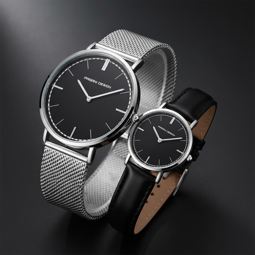 PAGANI couple watch set with elegant minimalist design
