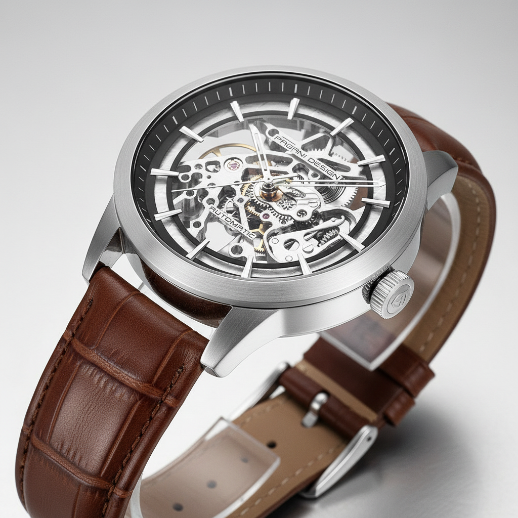 PAGANI DESIGN Classic Leather - Mechanical Dress Watch