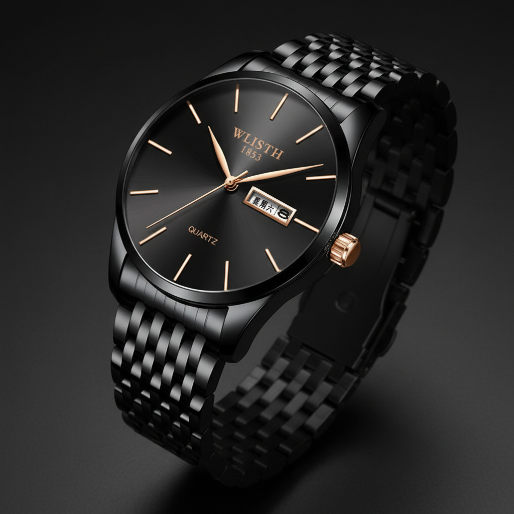 Waterproof business fashion quartz watch for professionals