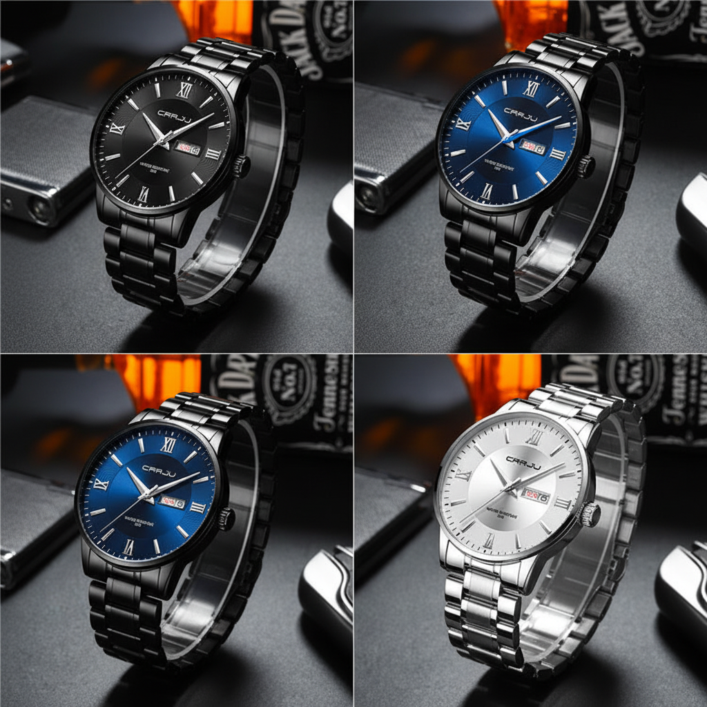 Men's casual business quartz watch perfect for students and professionals